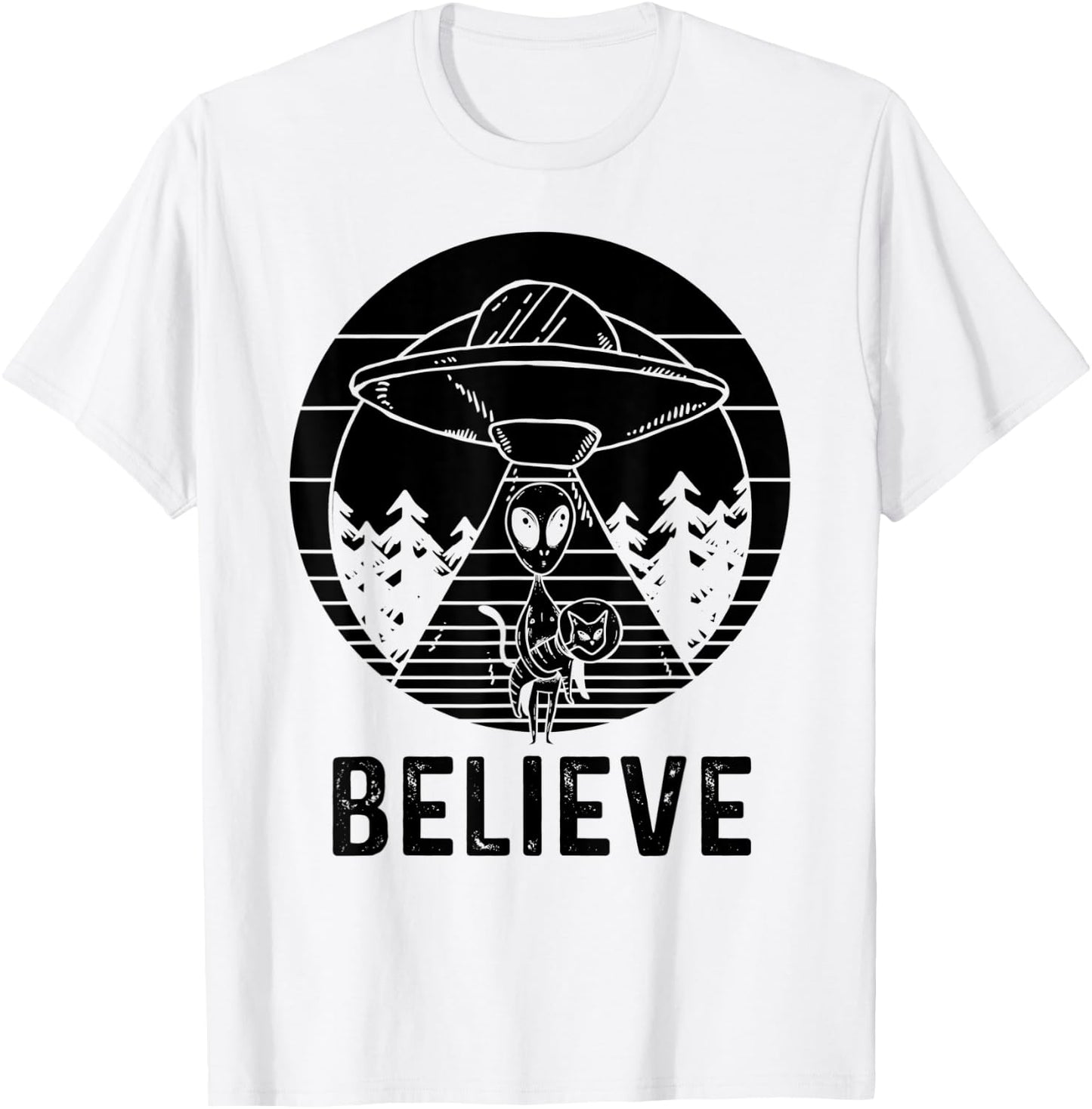 Alien Believe - Alien Shirt Gift Alien Believer T-Shirt - T-Shirt | White