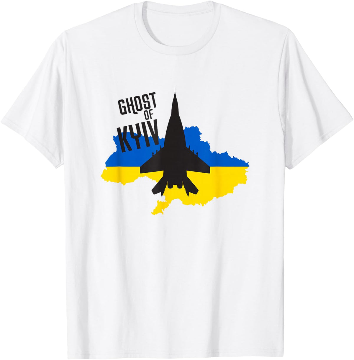 Ghost of Kyiv - MIG 29 Fight Pilot Ace of Ukraine T-Shirt - T-Shirt | White