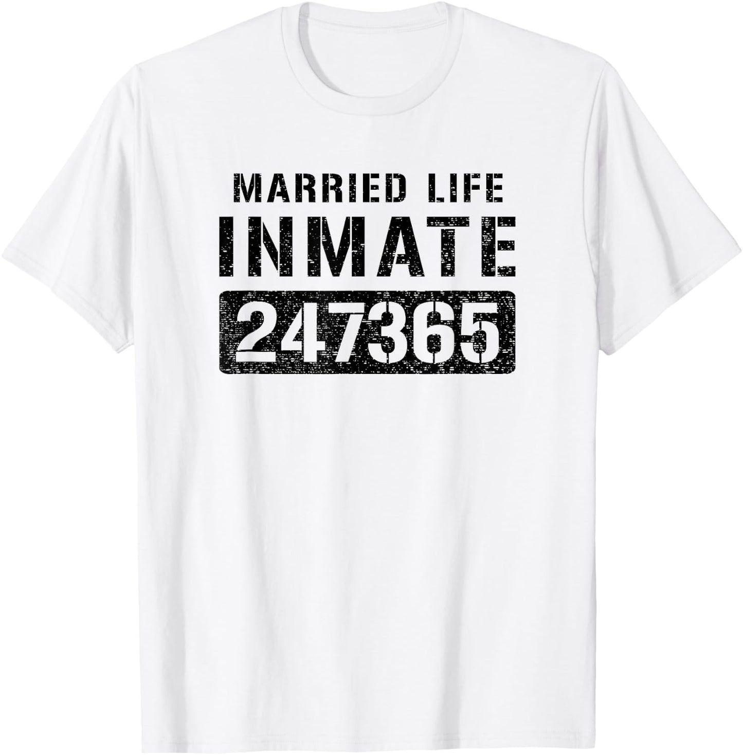 Married Life Couples Prisoner Inmate Halloween Costume T-Shirt - T-Shirt | White