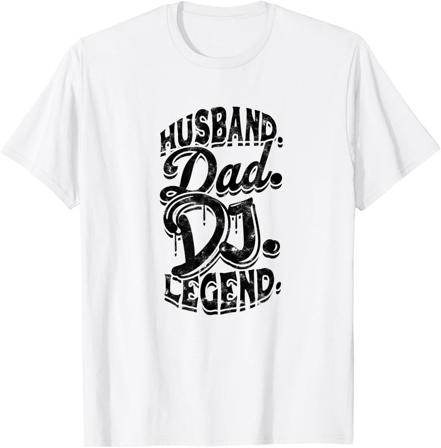 Husband. Dad. Dj. Legend. - Original Mythology Veteran T-Shirt - T-Shirt | White