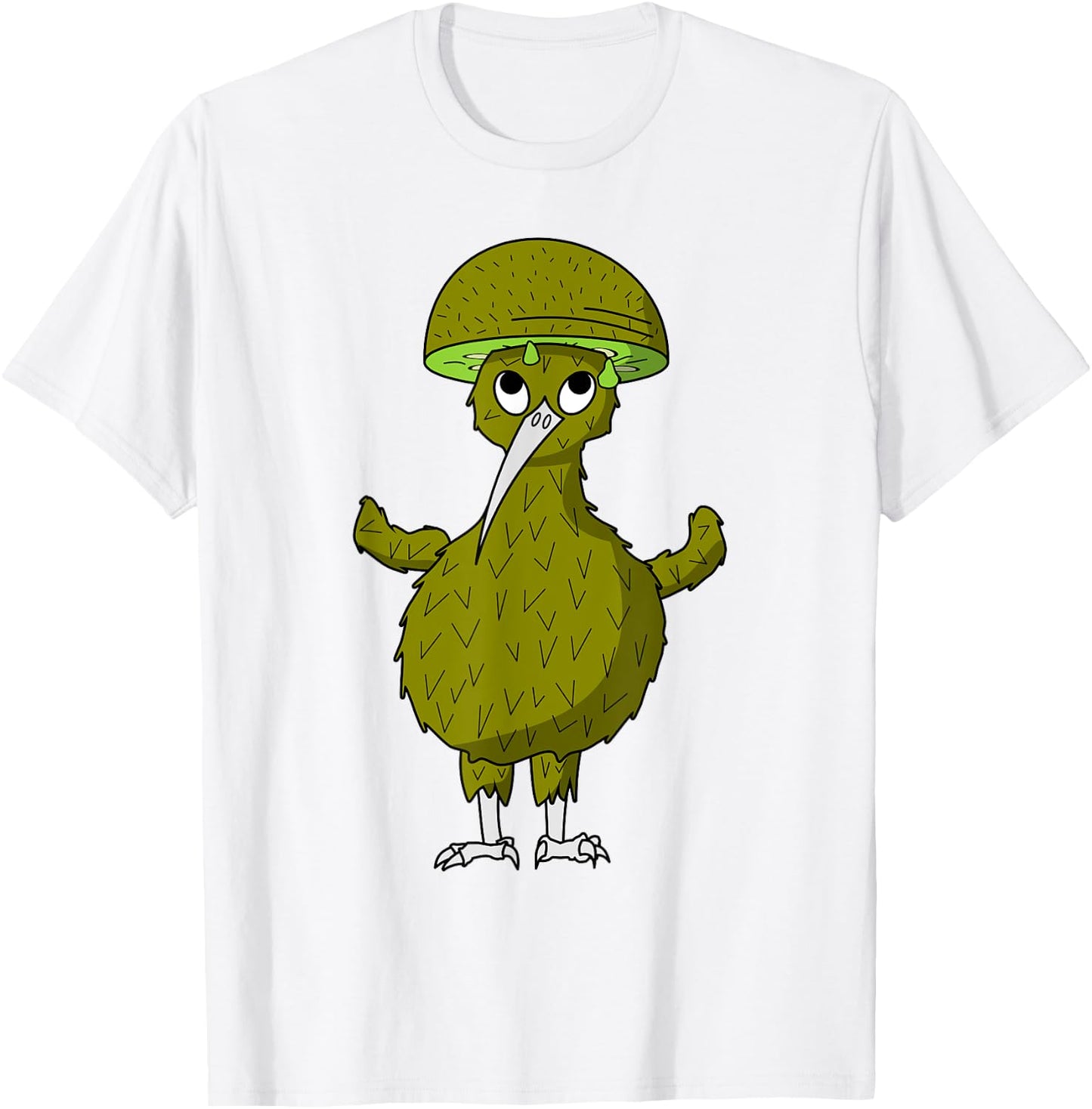 Kiwi Bird with Kiwi Fruit as Hat T-Shirt - T-Shirt | White