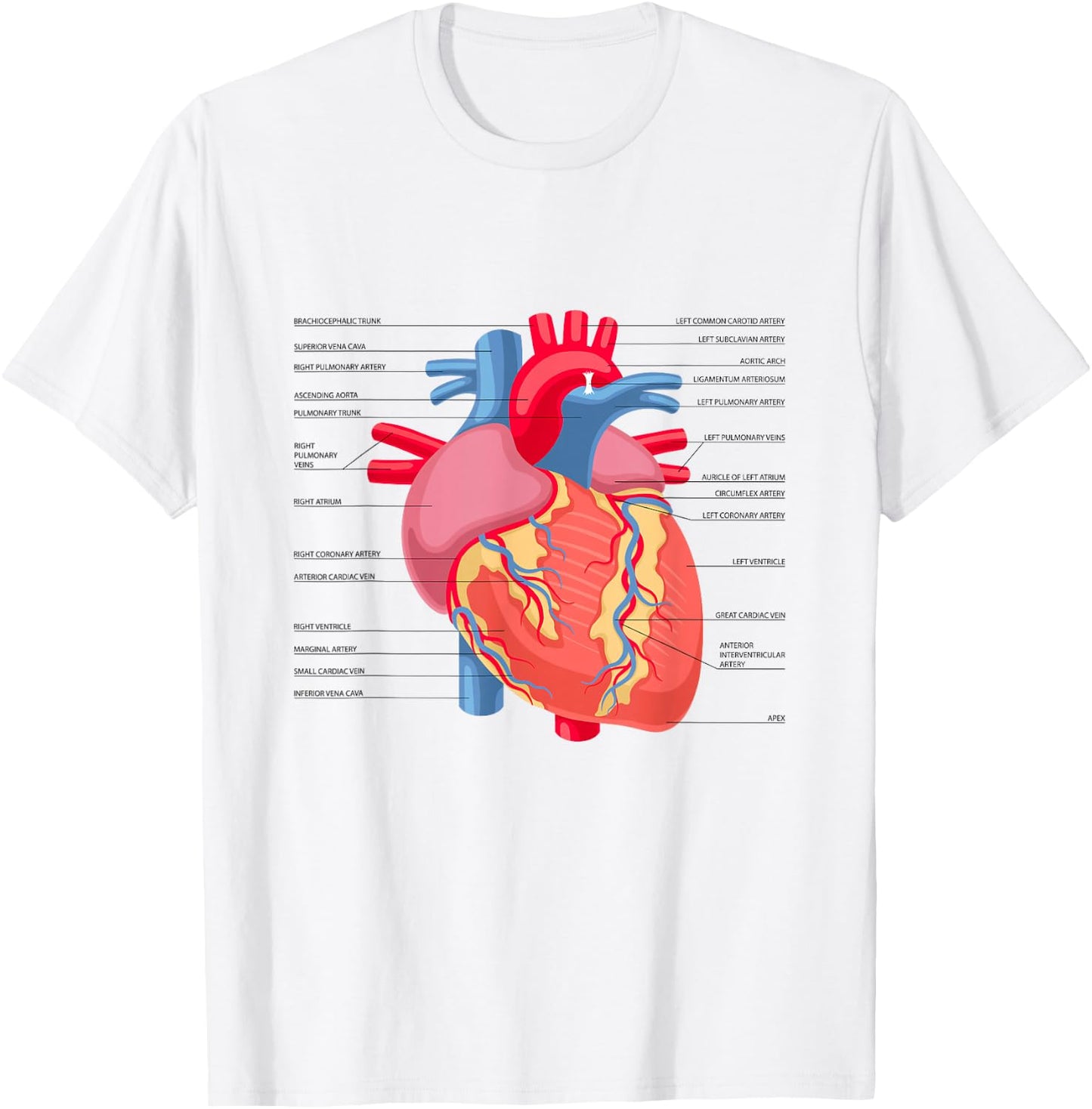 Funny Human Heart Anatomy Anatomical Heart T-Shirt - T-Shirt | White