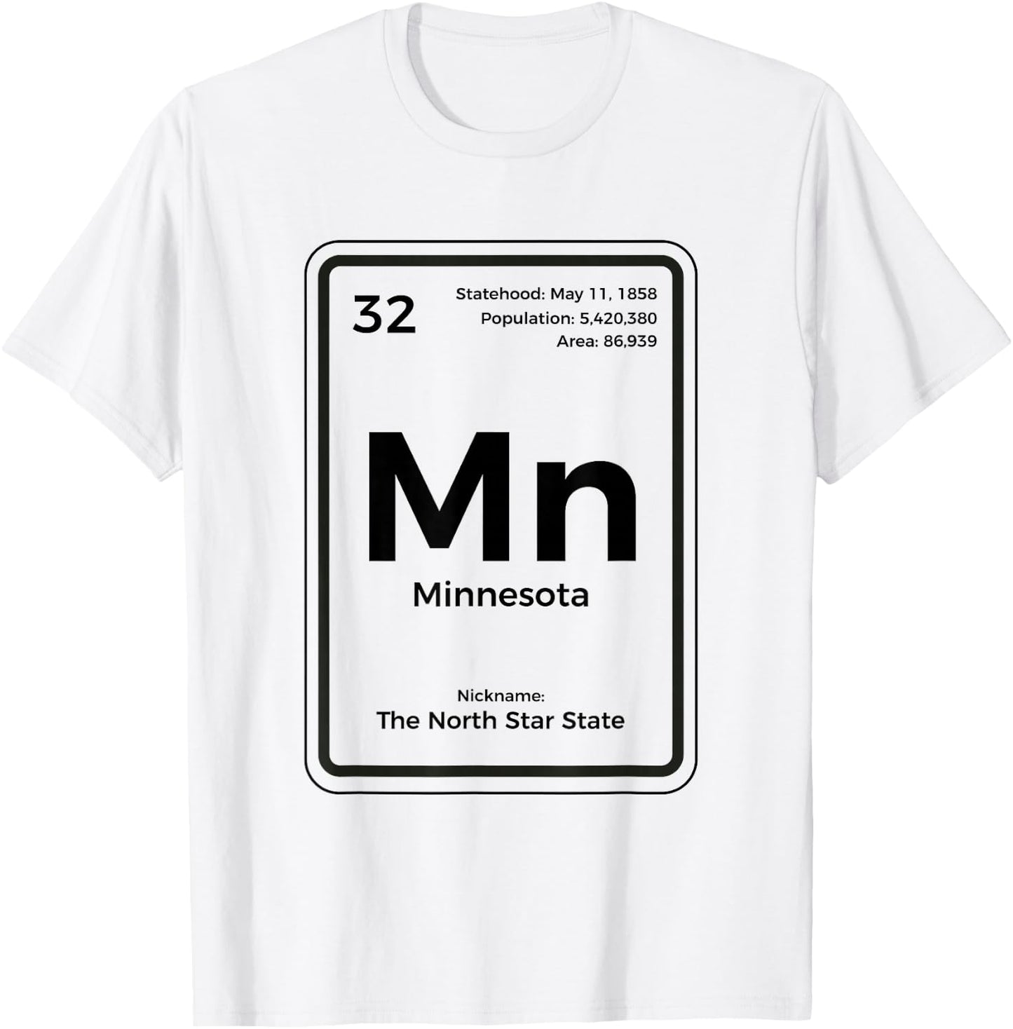 Minnesota Shirt Periodic Table North Star State T-Shirt - T-Shirt | White