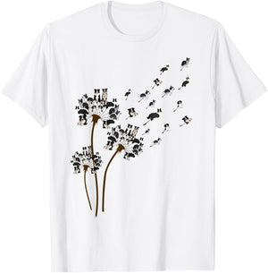 Border Collie Dandelion Funny Gift Dog Lovers Women T-Shirt - T-Shirt | White