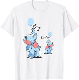 Big Brother Elephant Siblings Pregnant Pregnancy Boy Baby T-Shirt - T-Shirt | White