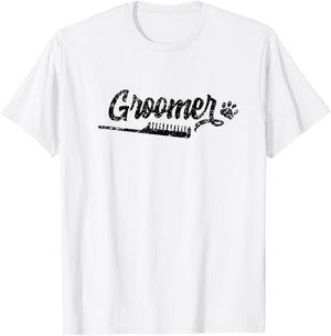 Groomer Grooming Salon Dog Animal T-Shirt - T-Shirt | White