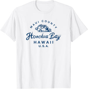 Hawaii Honolua Bay Maui Hawaiian Vintage T-Shirt - T-Shirt | White