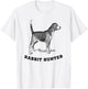 Rabbit Hunter Beagle Dog Chasing Tail Hunting Cottontail Men Women T-Shirt - T-Shirt | White