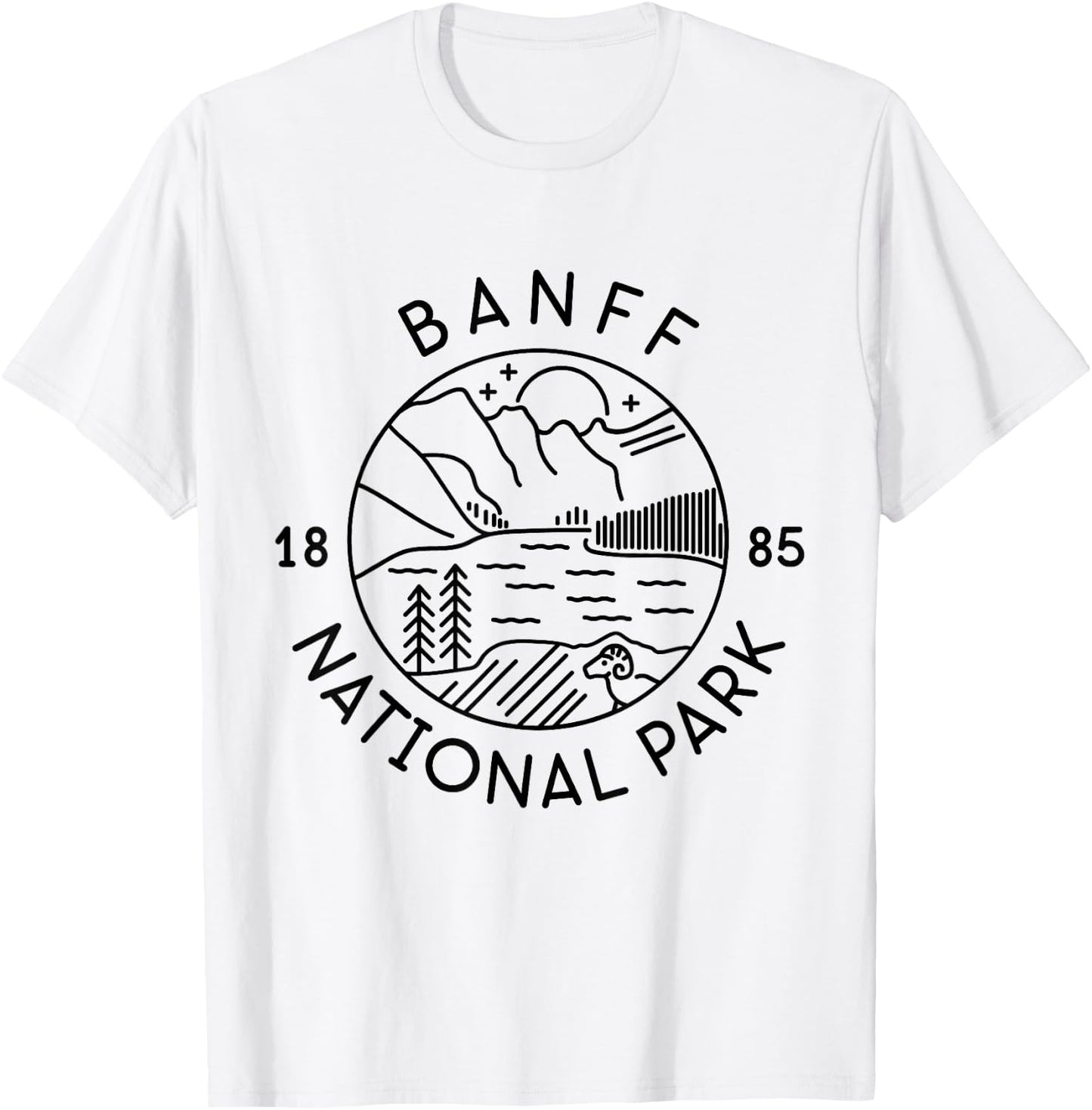 Banff National Park 1885 Alberta T-Shirt - T-Shirt | White