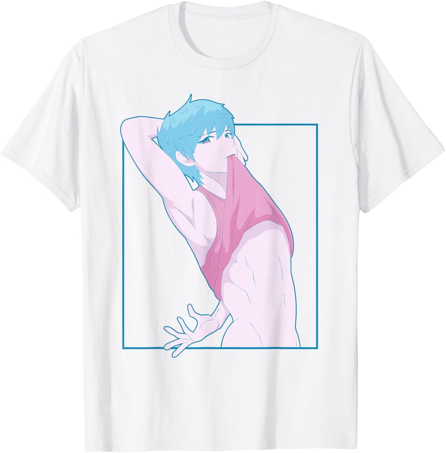 Femboy Anime Boy Aesthetic Crossdressing Yaoi Pastel T-Shirt - T-Shirt | White
