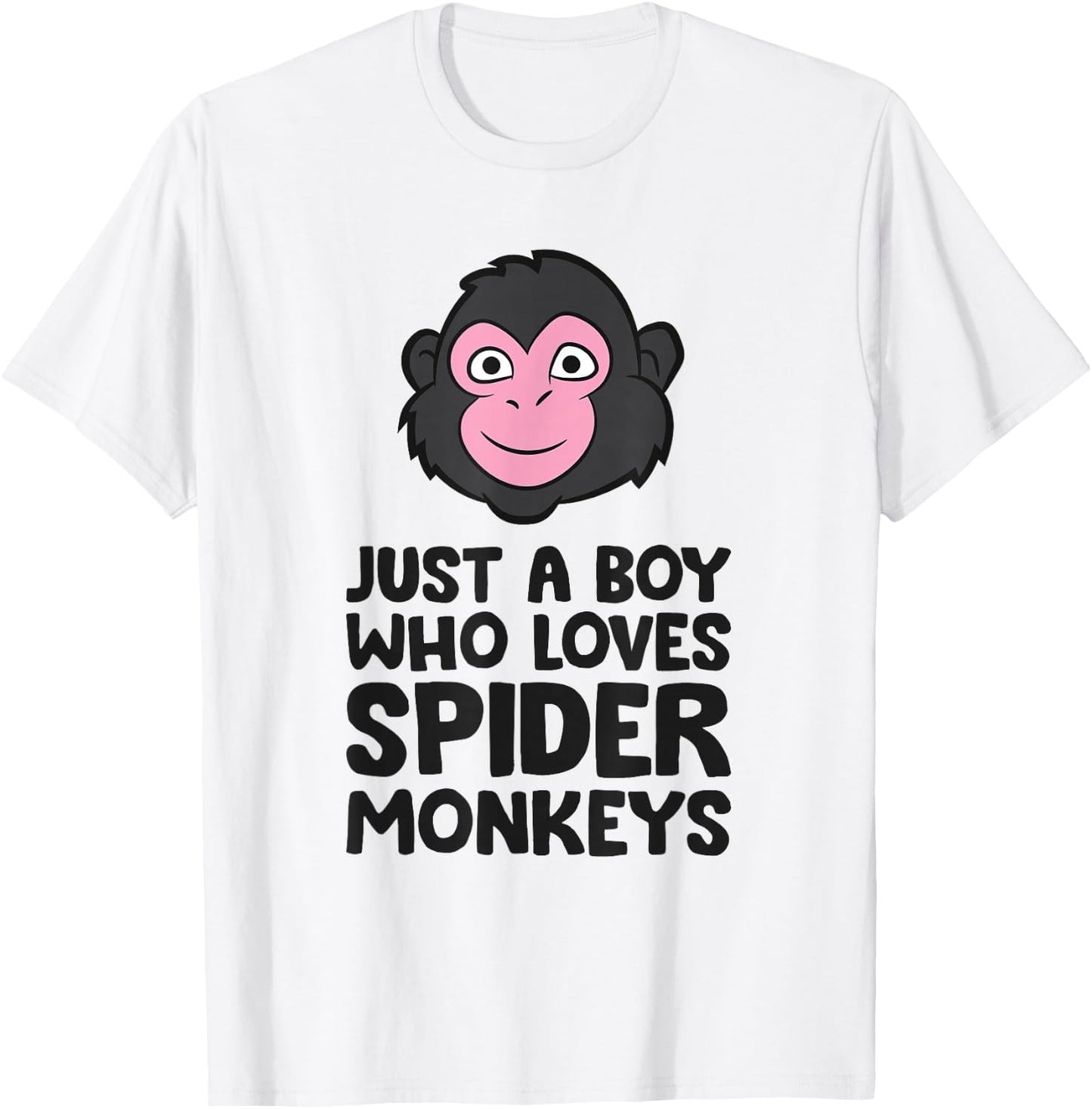Just a Boy Who Loves Spider Monkeys T-Shirt - T-Shirt | White