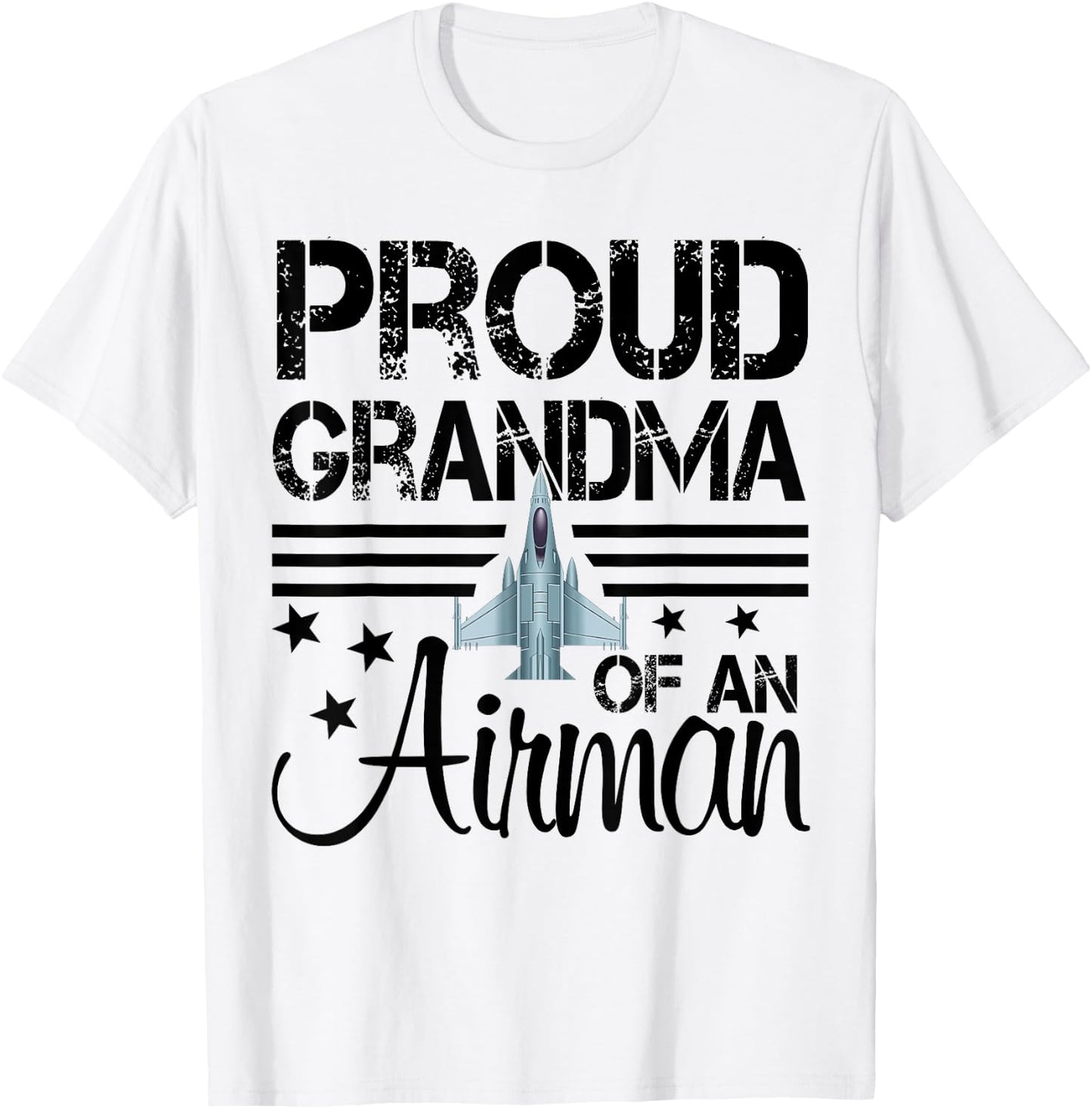 Proud Grandma of An Airman Jet Plane Pilot T-Shirt - T-Shirt | White