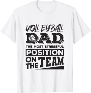 Volleyball Dad Shirt Men Volleyball Lover T-Shirt - T-Shirt | White