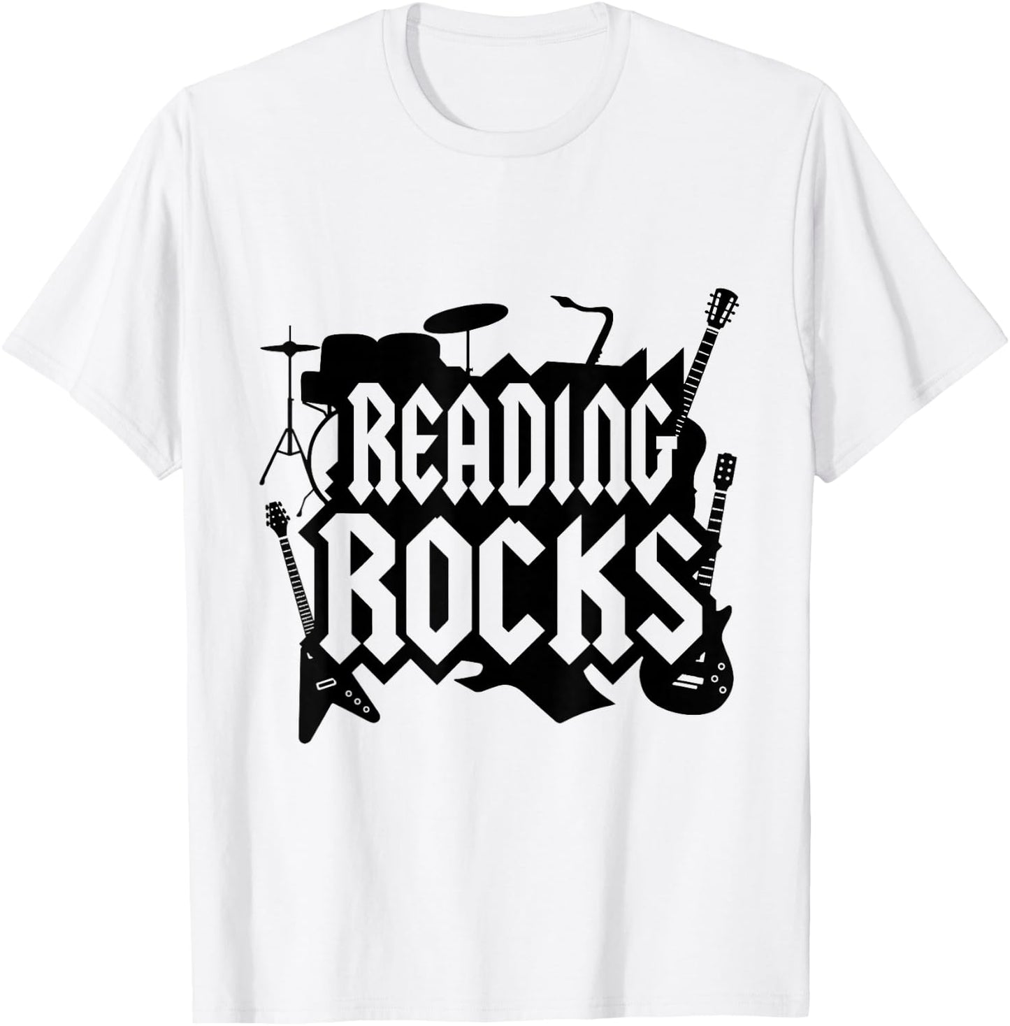 Reading Rocks Read Teacher Libray Librarian ELA Teacher T-Shirt - T-Shirt | White