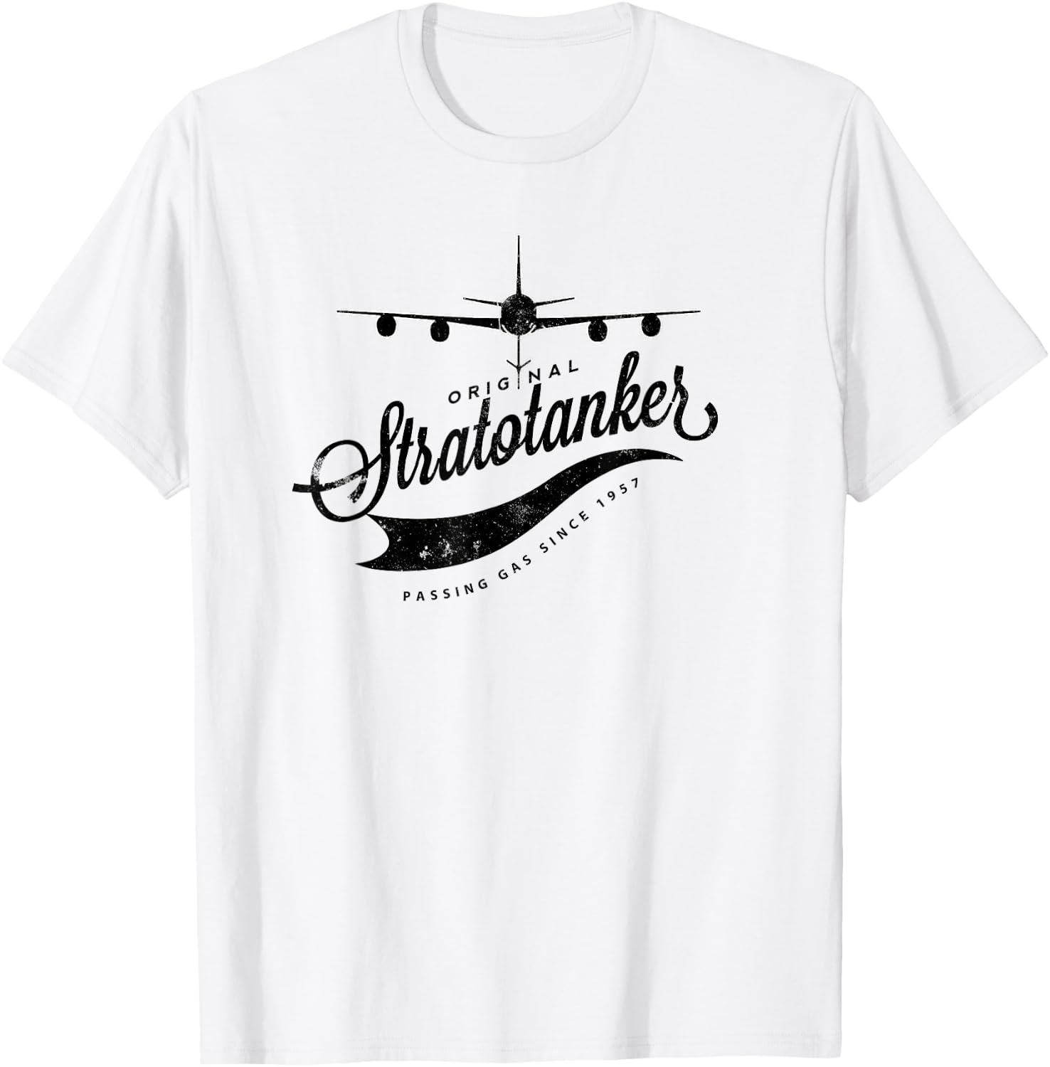 Passing Gas Since 1957 KC-135 Tanker Airplane T-Shirt - T-Shirt | White