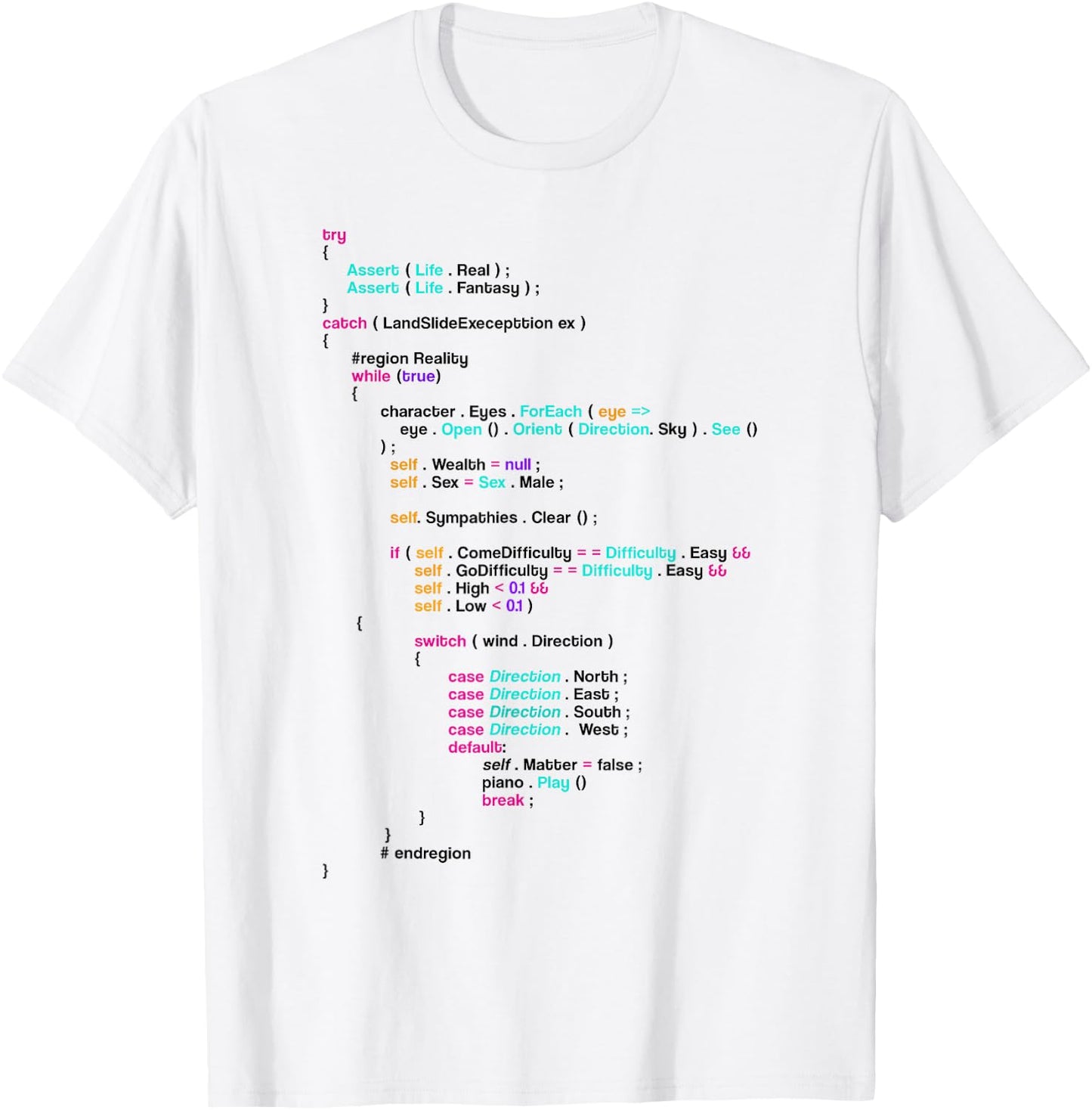 Assert Code Programmer Software Developer Nerd Computer T-Shirt - T-Shirt | White
