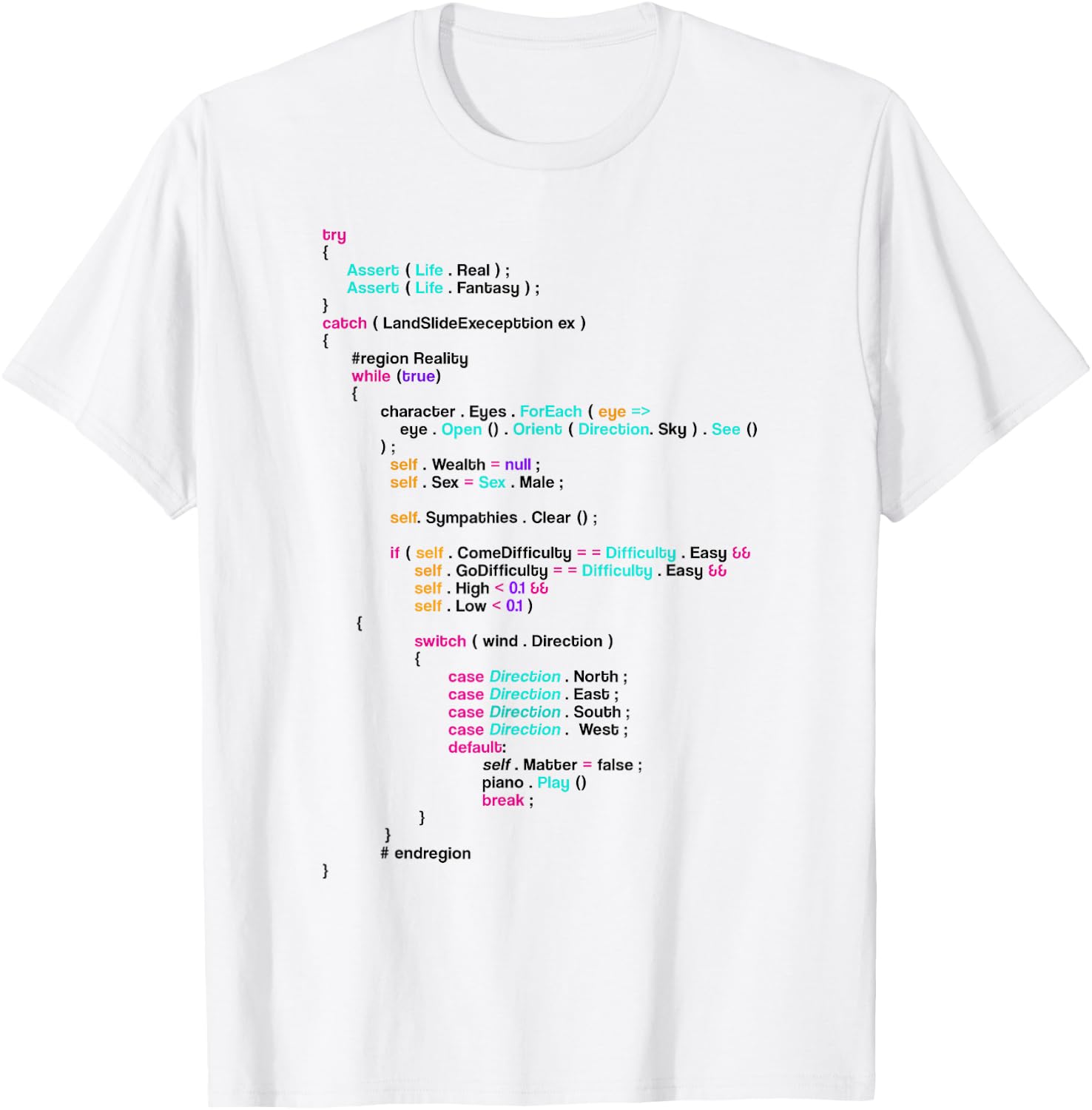 Assert Code Programmer Software Developer Nerd Computer T-Shirt - T-Shirt | White