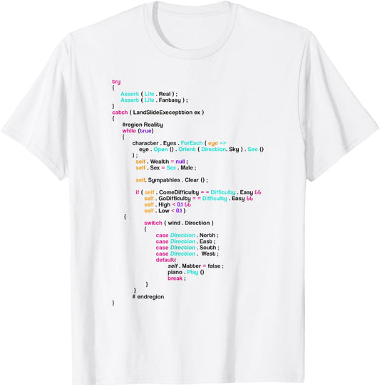 Assert Code Programmer Software Developer Nerd Computer T-Shirt - T-Shirt | White