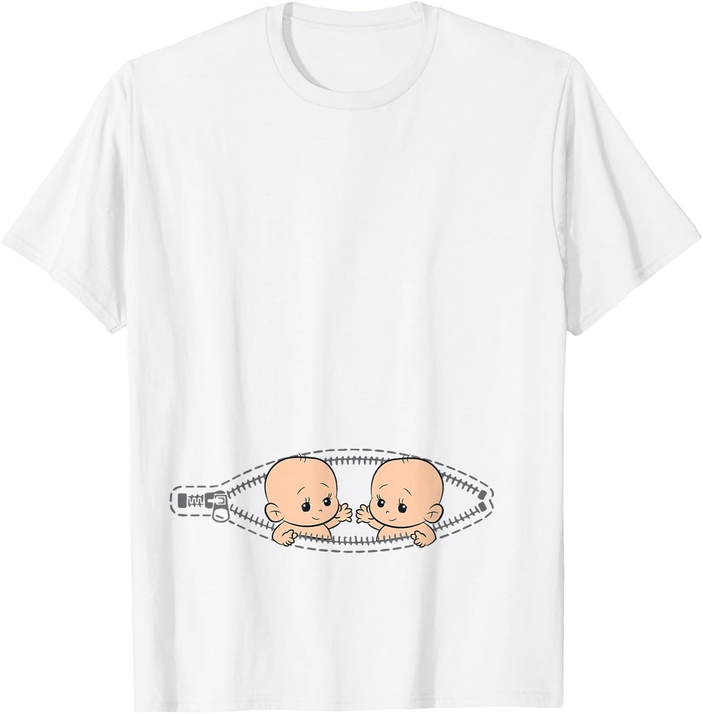 Pregnant Mother of Twins Pregnancy T-Shirt - T-Shirt | White