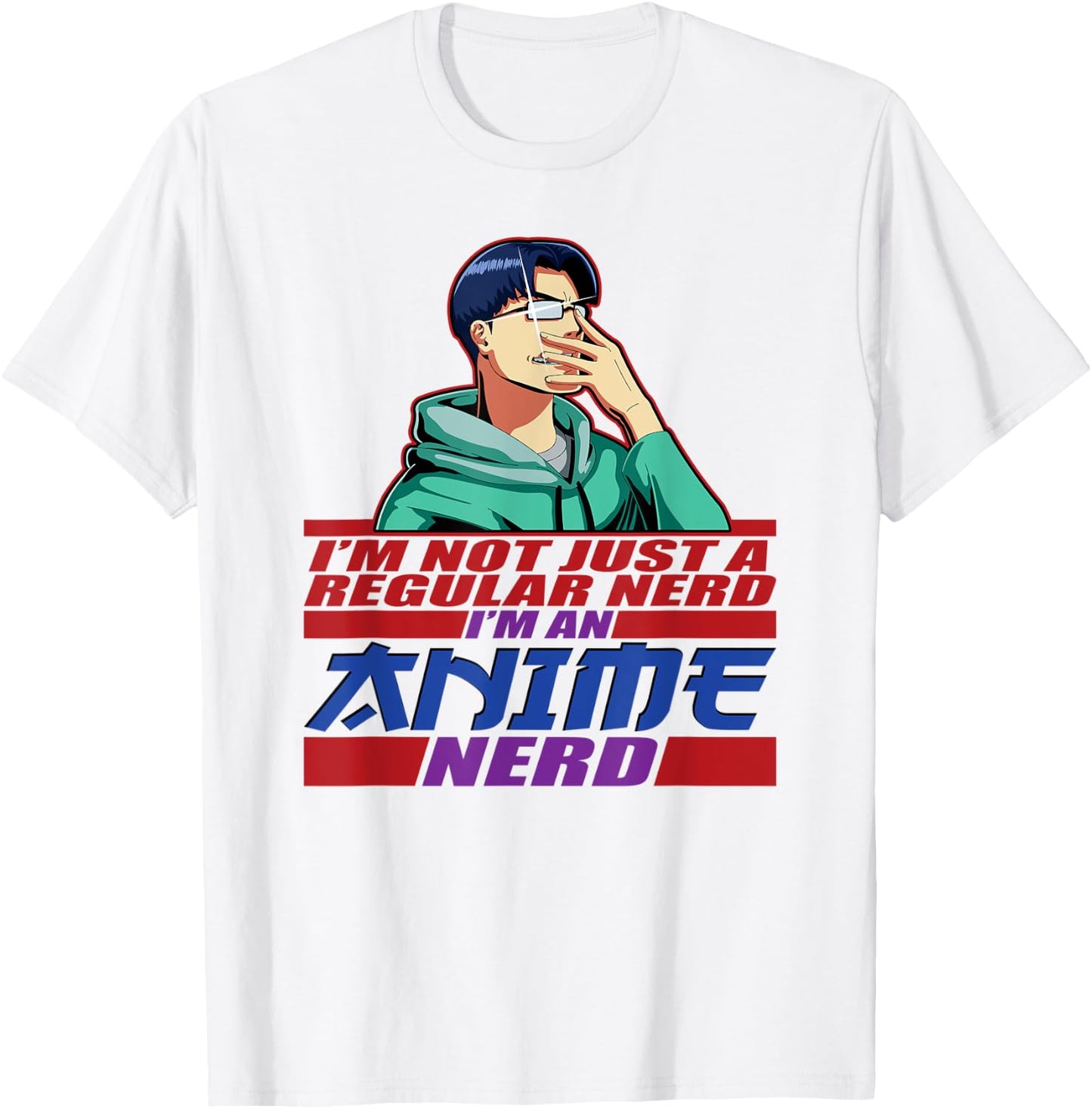 Anime, Men Boys, I'm An Anime Nerd, Manga, Kawaii Funny T-Shirt - T-Shirt | White