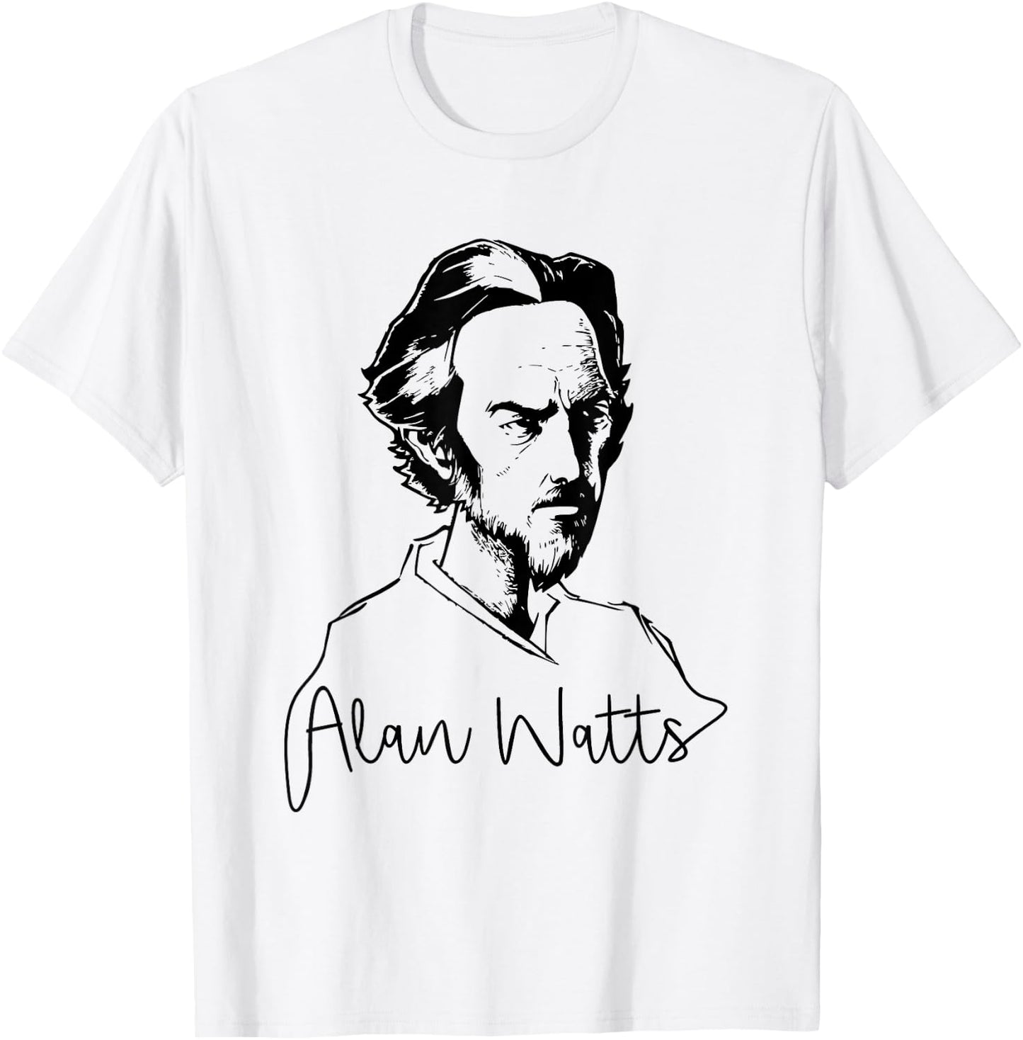 Zen Buddhist Philosopher Alan Watts T-Shirt - T-Shirt | White