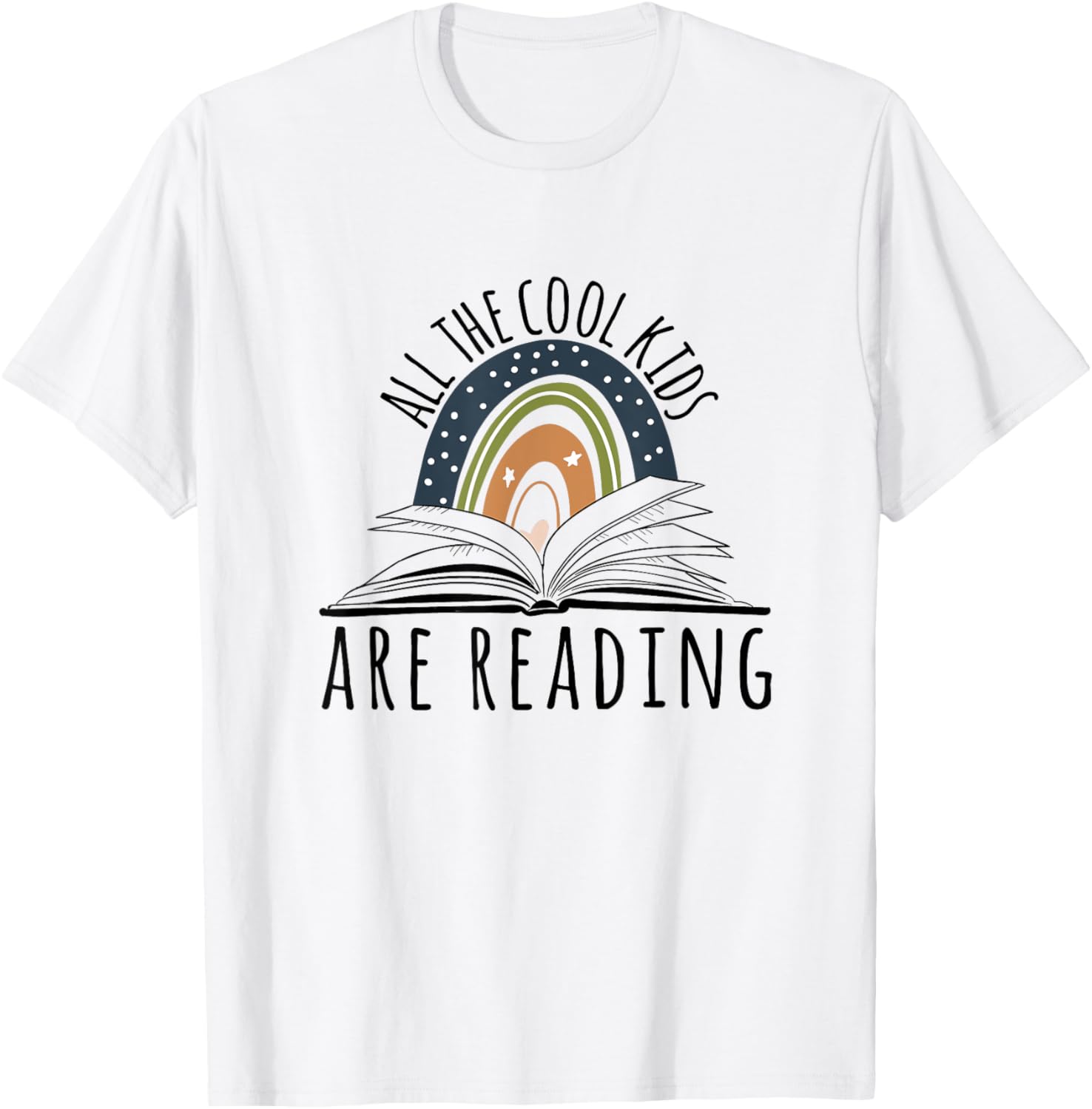 All the Cool Kids are Reading, Teacher Life Read Books T-Shirt - T-Shirt | White