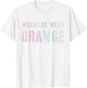 WINNERS WEAR ORANGE Summer Camp Team Color War Game Event Women Kids T-Shirt - T-Shirt | White