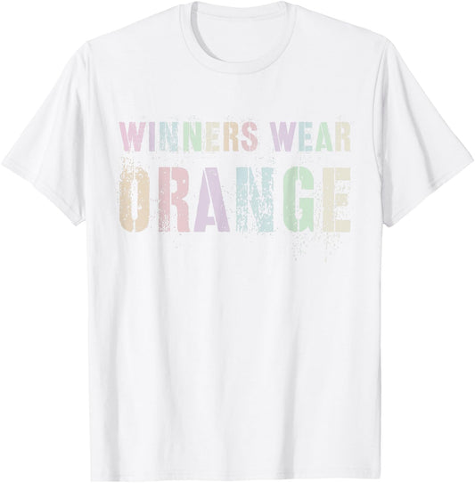 WINNERS WEAR ORANGE Summer Camp Team Color War Game Event Women Kids T-Shirt - T-Shirt | White