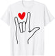 I Love You Sign Language Cute Happy Valentine’s Day T-Shirt - T-Shirt | White