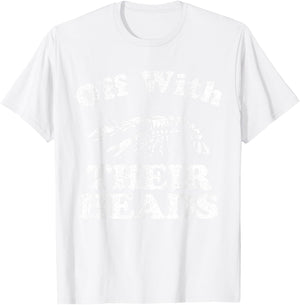 Off With Their Heads Funny Crawfish Boil Mardi Gras Cajun T-Shirt - T-Shirt | White