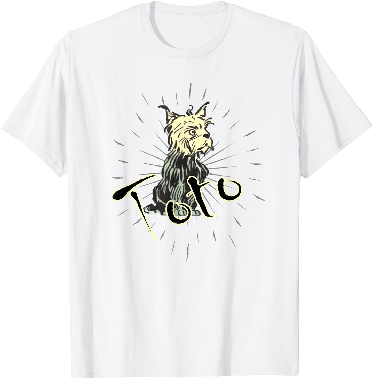 Toto Wizard of Oz, Cute Smart Famous Cairn Terrier Dog Art T-Shirt - T-Shirt | White