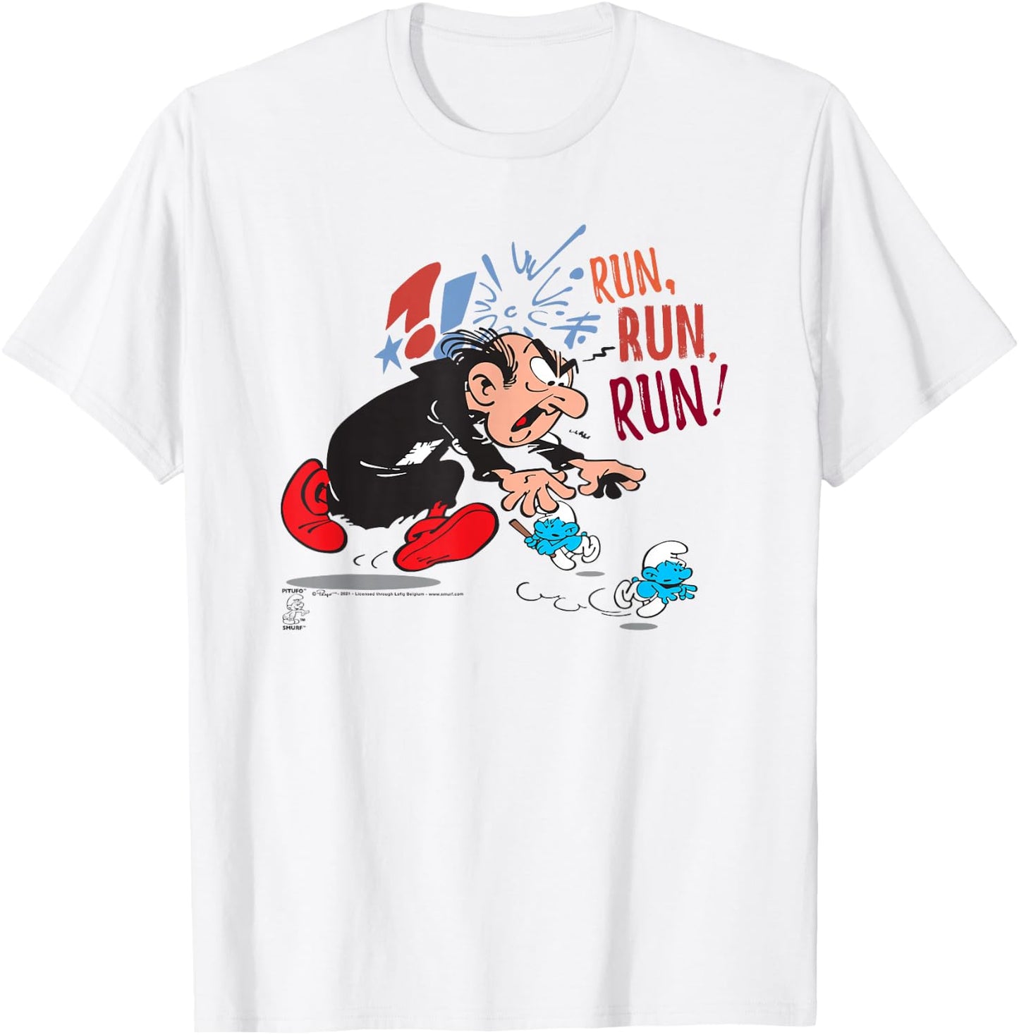 The Smurfs Gargamel Run, Run, Run! T-Shirt - T-Shirt | White