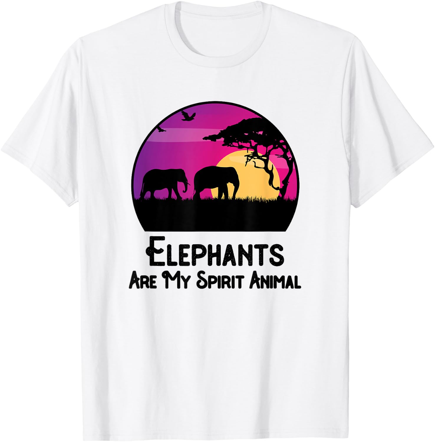 Elephants Are My Spirit Animal Elephant Lovers T-Shirt - T-Shirt | White