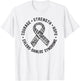 Courage Strength Hope Ehlers-Danlos Syndrome EDS Zebra T-Shirt - T-Shirt | White