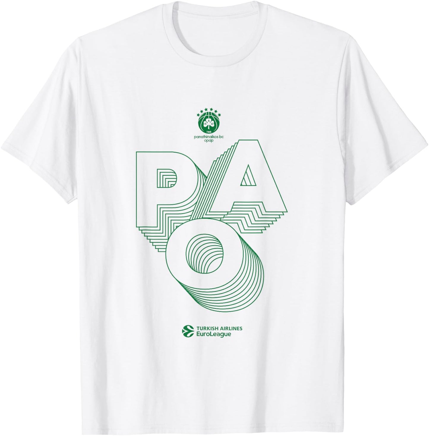 Panathinaikos Collection Green Logo T-Shirt - T-Shirt | White