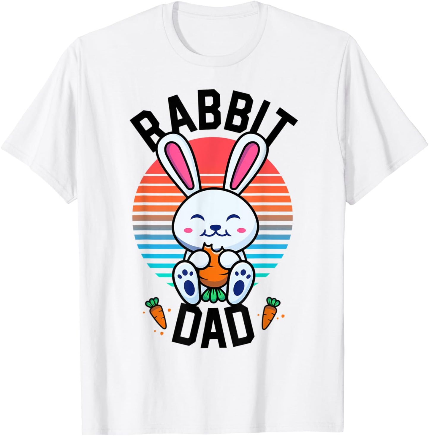 Rabbit Dad Bunny Shirt For Boys Men Rabbit Lover Gifts Pet T-Shirt - T-Shirt | White