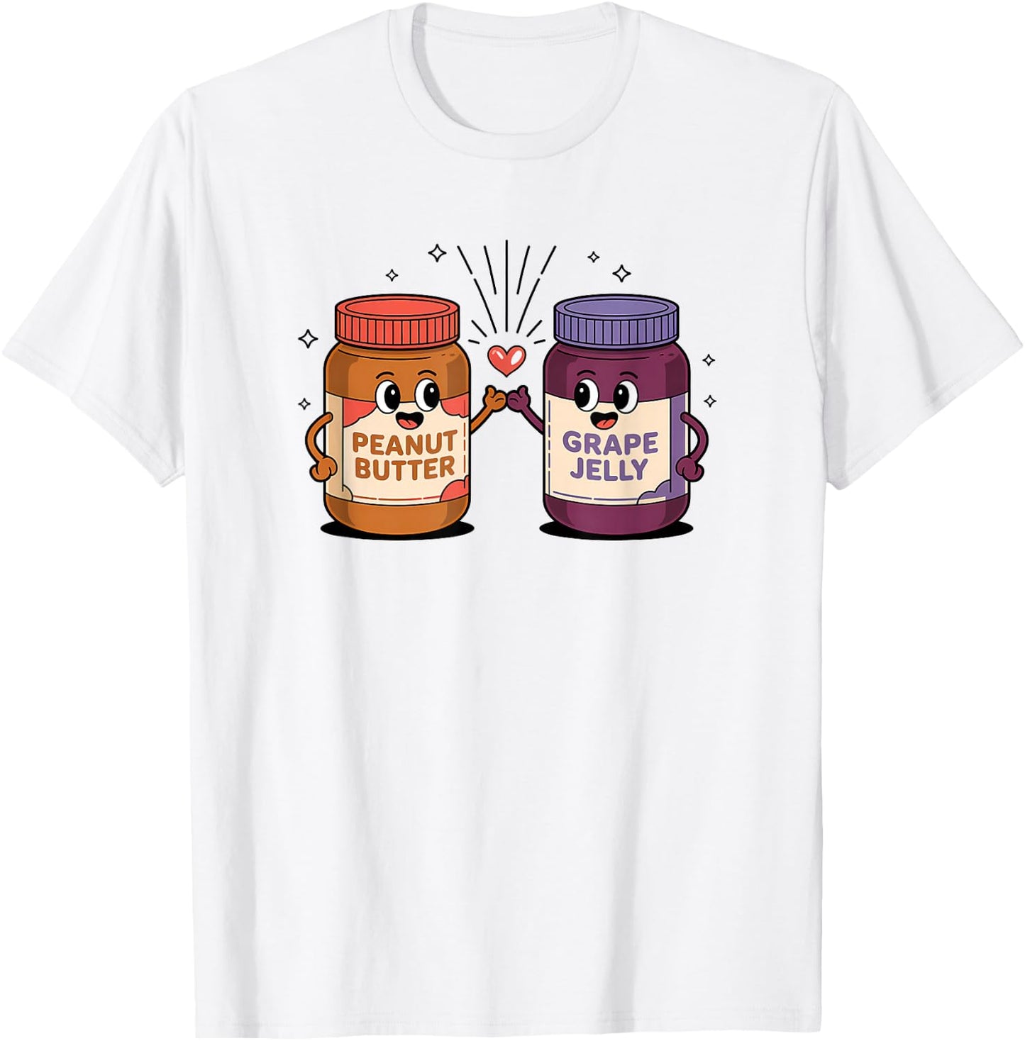 Peanut Butter Jelly best friends love cute kids T-Shirt - T-Shirt | White