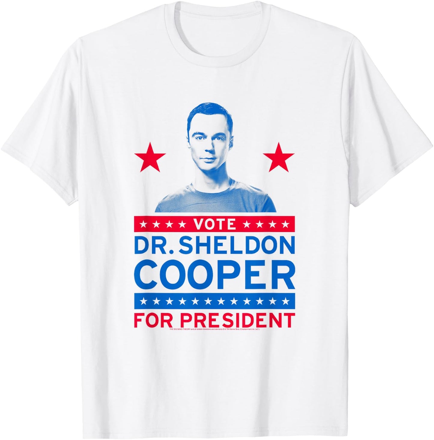 The Big Bang Theory Sheldon Cooper for President TV Show T-Shirt - T-Shirt | White