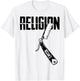 Funny Occam's Razor Cutting Through Religion Bullshit Black T-Shirt - T-Shirt | White