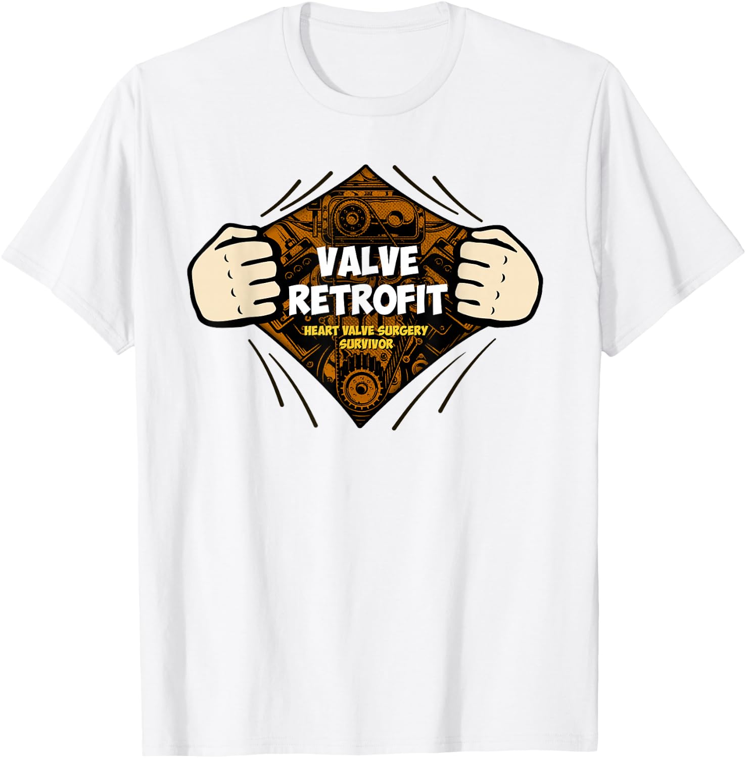 Heart Surgery Recovery Gift Valve Retrofit Survivors T-Shirt - T-Shirt | White