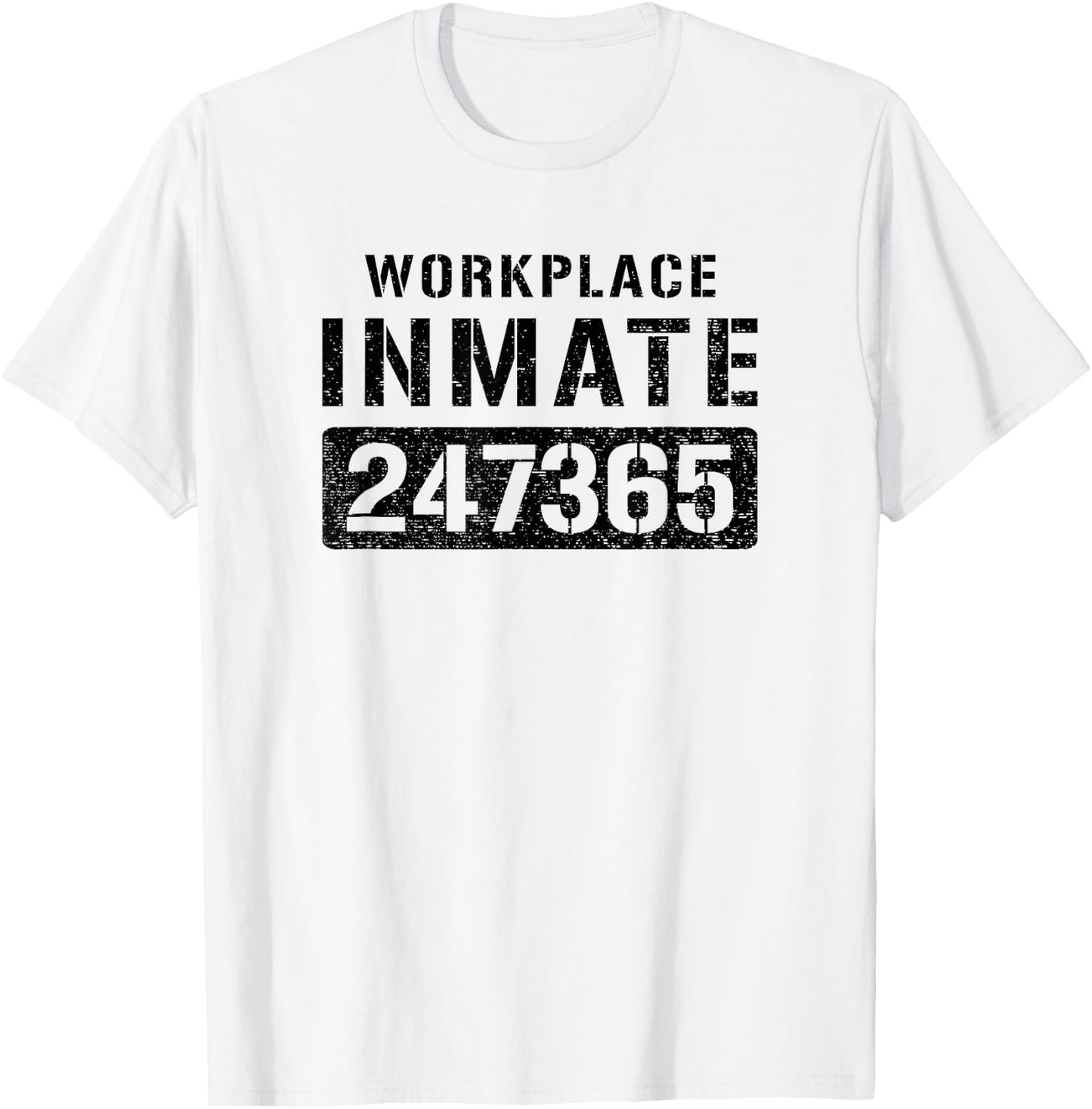 Workplace Worker Prisoner Inmate Halloween Costume T-Shirt - T-Shirt | White