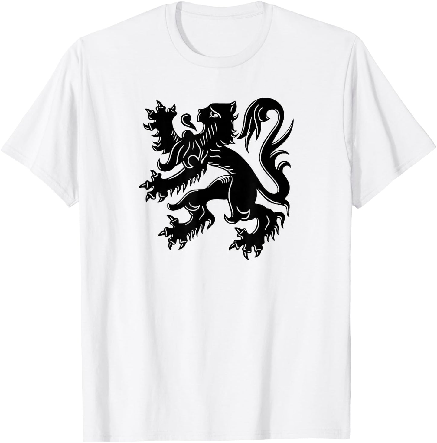 Flanders Belgium Flag Flemish Lion Brussels T-Shirt - T-Shirt | White