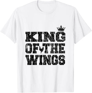 King Of The Wings Funny Fried Chicken Eater Graphic T-Shirt - T-Shirt | White