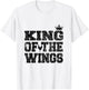 King Of The Wings Funny Fried Chicken Eater Graphic T-Shirt - T-Shirt | White