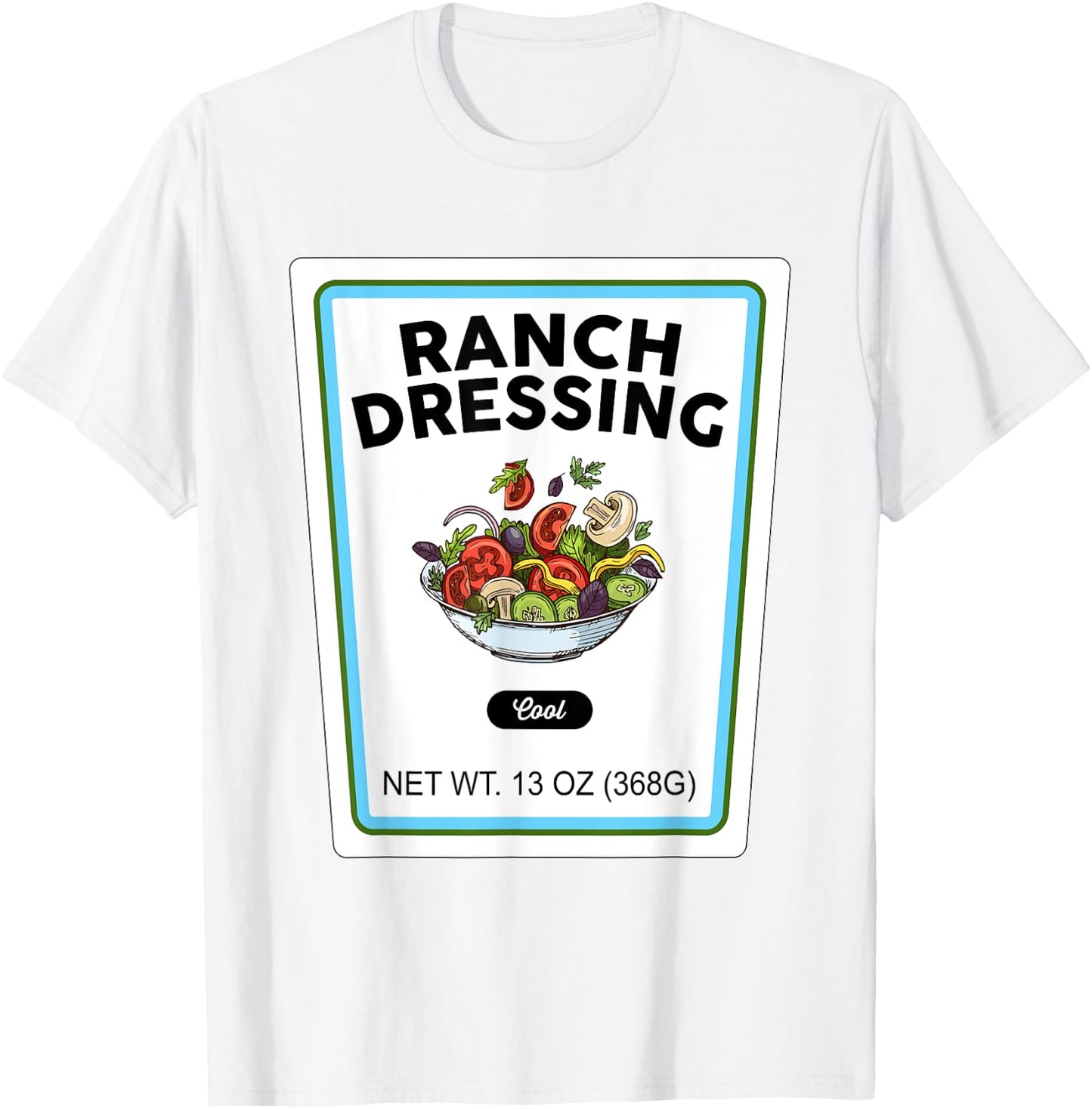 Halloween Matching Costume Ranch Dressing Bottle Label T-Shirt - T-Shirt | White