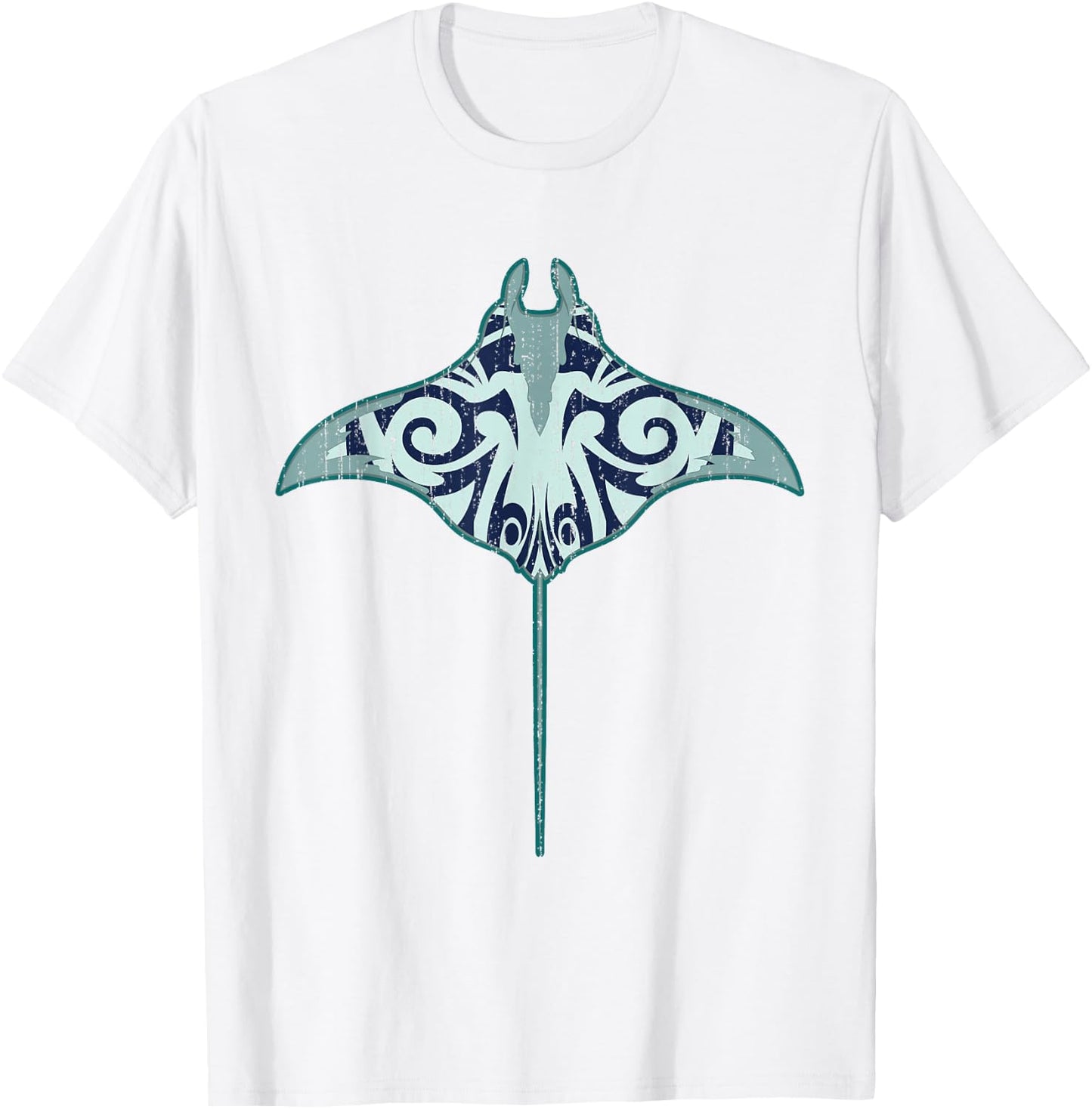 Stingray Ocean Animal Hawaii Tattoo Sea Animal Ray T-Shirt - T-Shirt | White