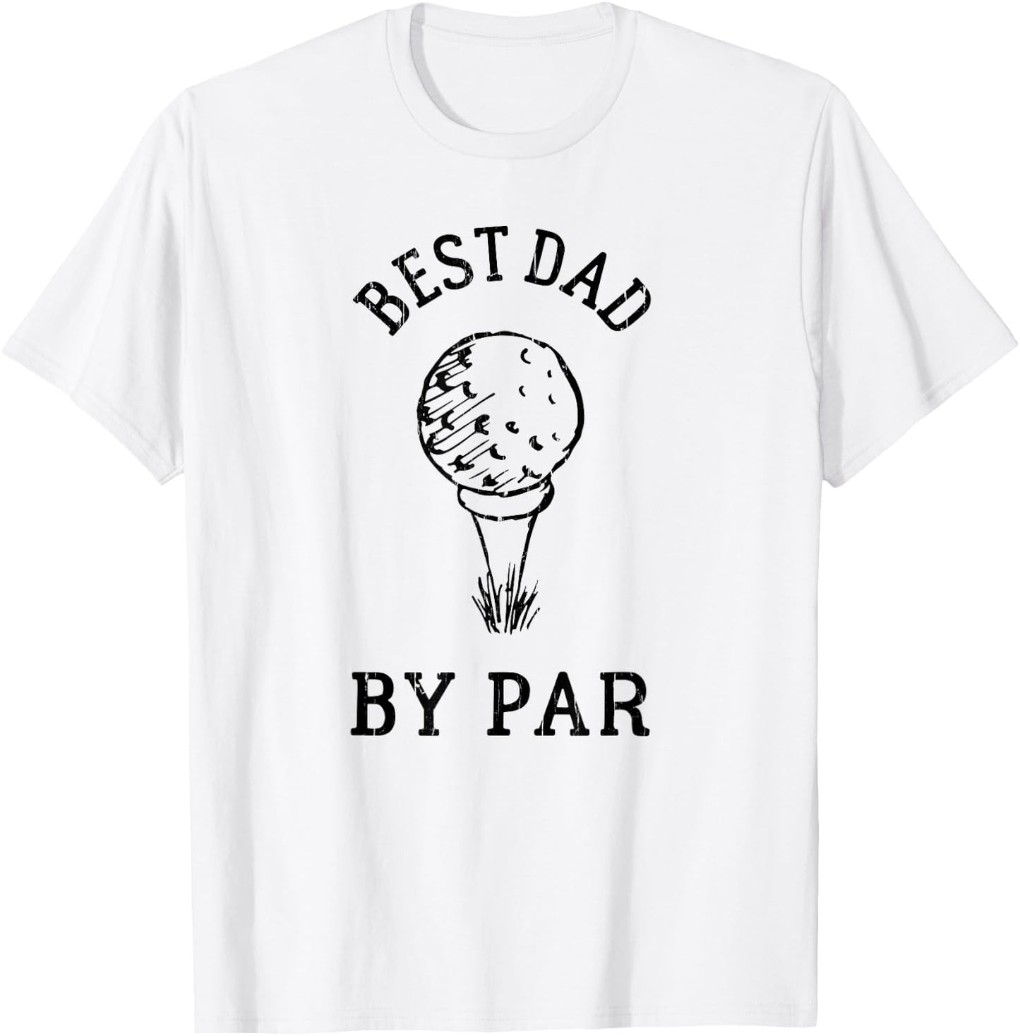 Best Dad By Par, Funny Golf, Matching Father And Kid T-Shirt - T-Shirt | White