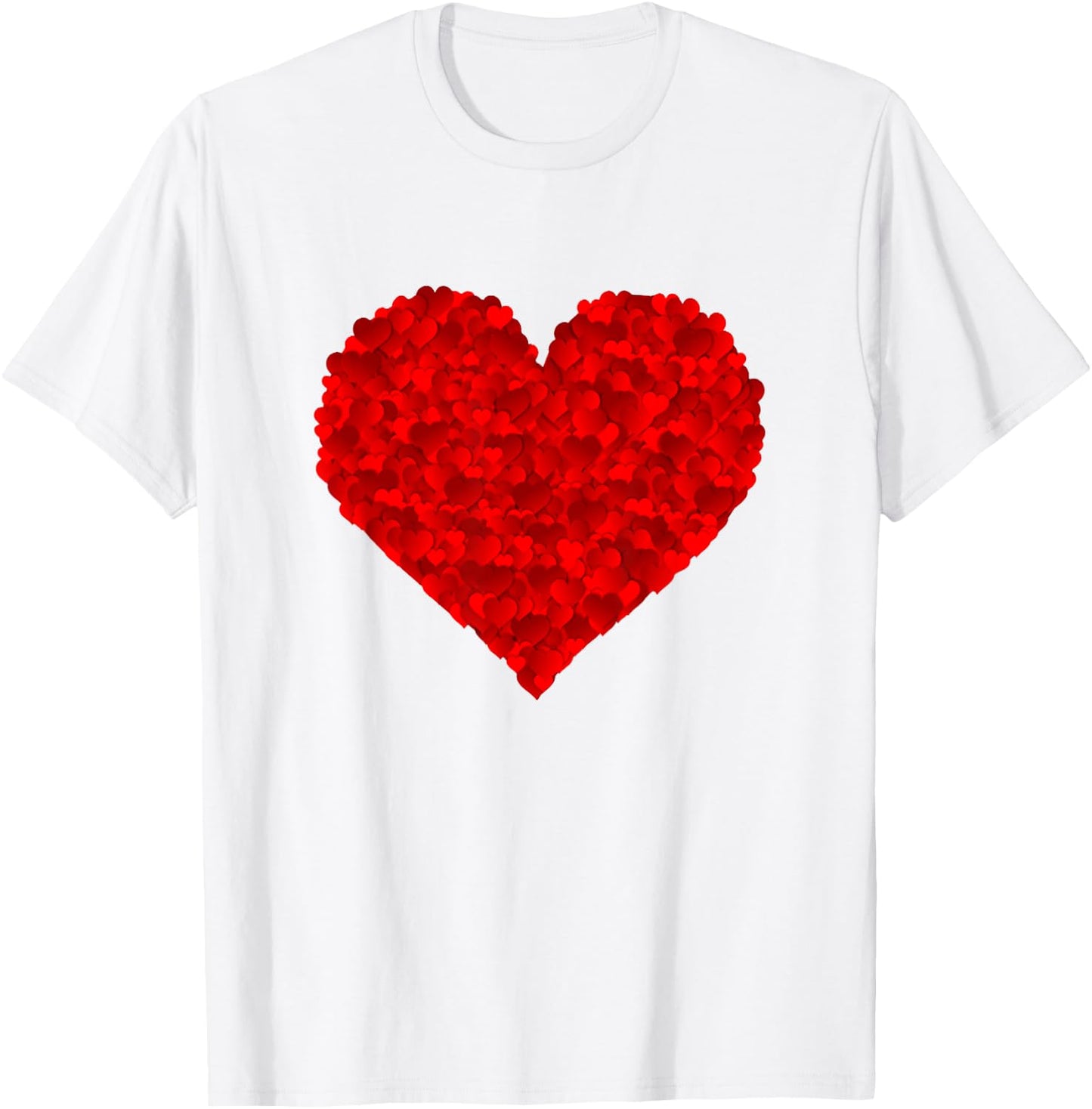 Red Heart Love Valentines for Girlfriend Women Him Her Girls T-Shirt - T-Shirt | White