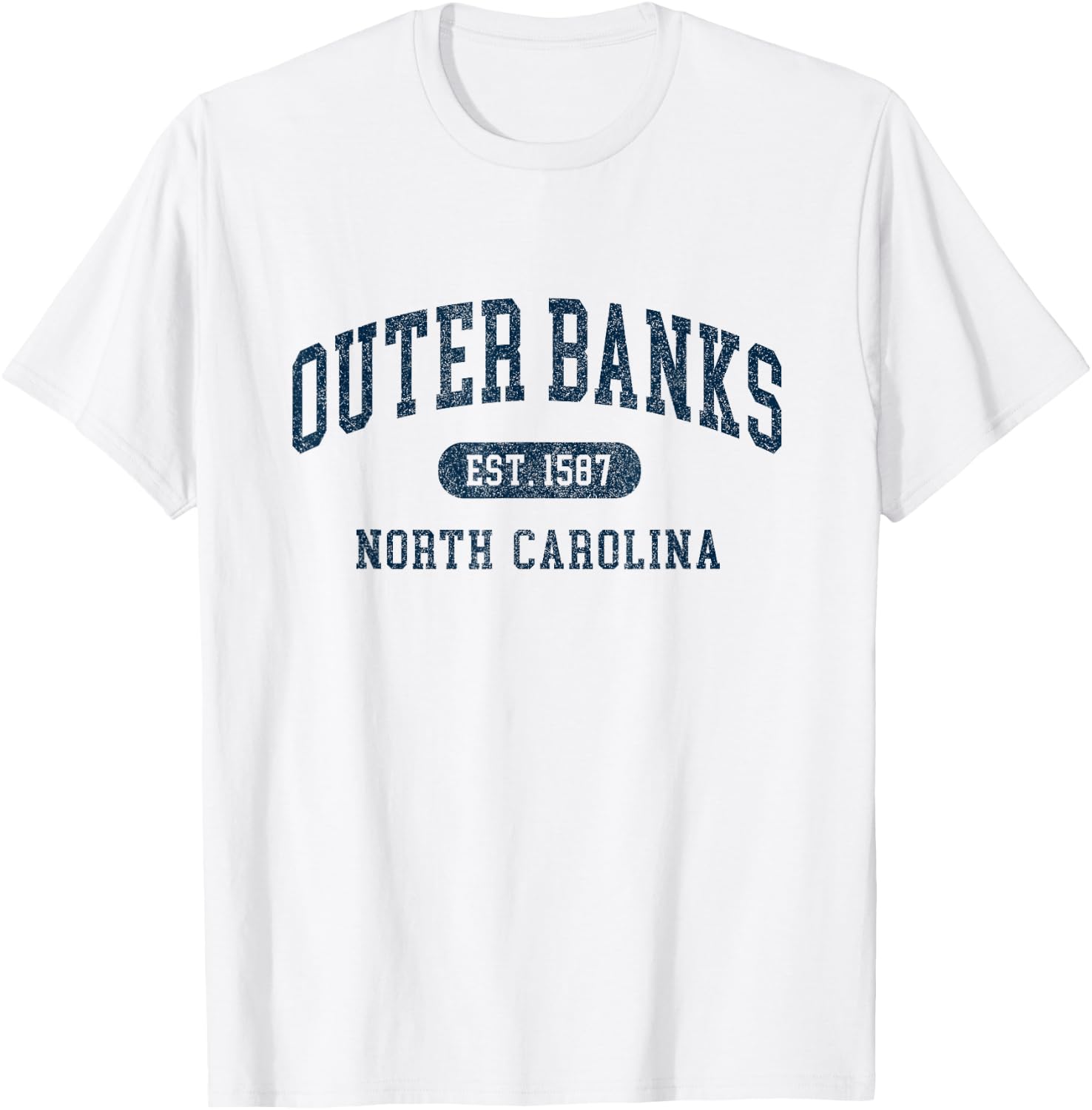 Outer Banks Est 1587 OBX North Carolina NC Vintage Retro T-Shirt - T-Shirt | White
