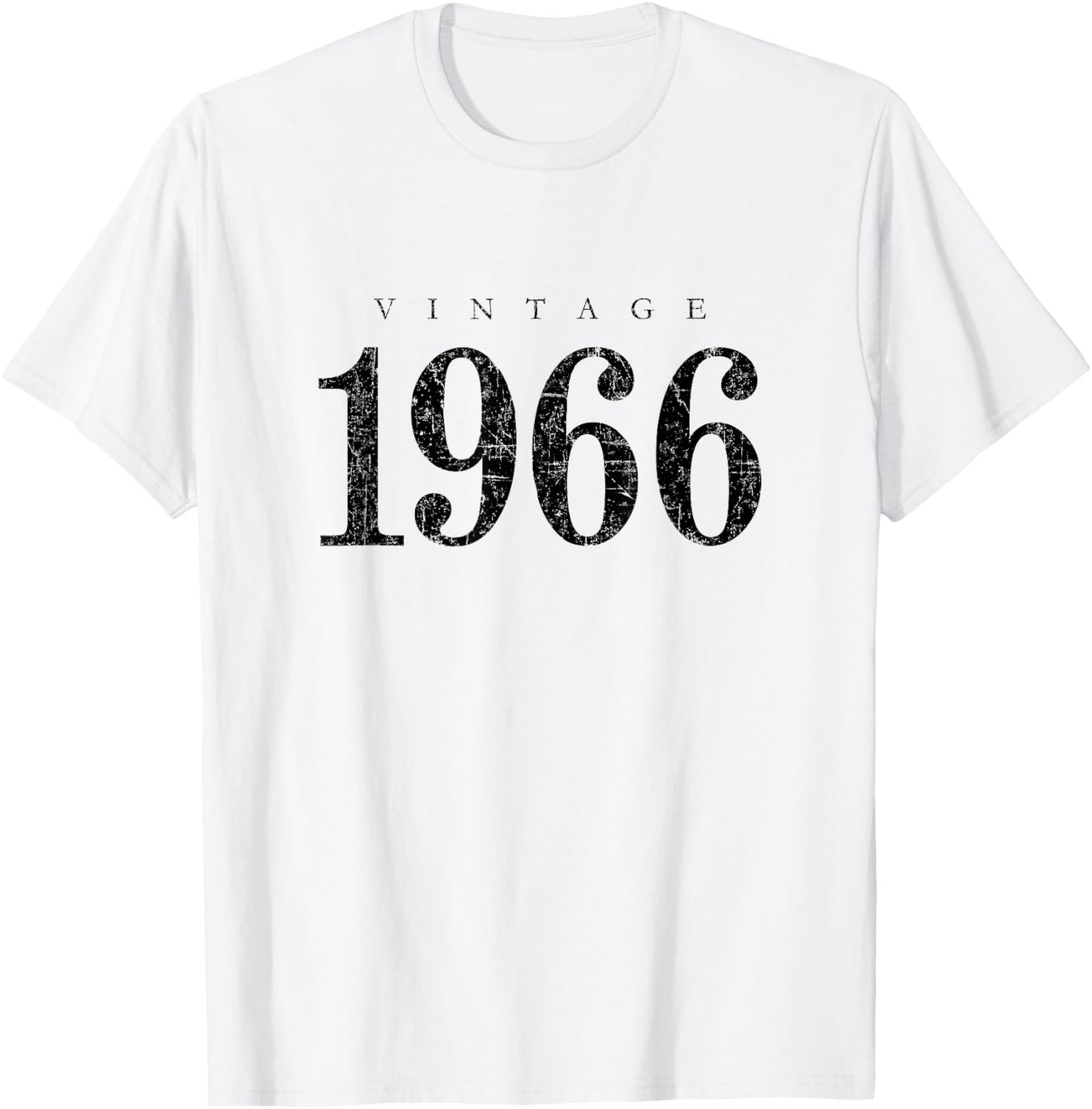 Vintage 1966 (Antique Black) 59 Birthday Gift T-Shirt - T-Shirt | White